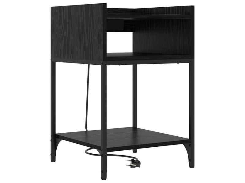  Table de chevet - cabinet de chevet - table de nuit chêne noir 40 x 40 x 61 cm bois d'ingénierie  - Conforama A