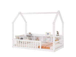 Lit cabane 90x200 cm MAISENTIEL coloris blanc