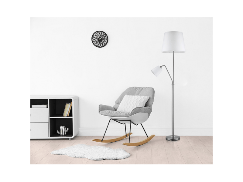  Lampadaire fabrilamp arturo e14 coloris nickel 180 x 40 x 40 cm 135342003 - Conforama C
