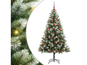 Sapin de noël, arbre de noël artificiel avec neige artificielle 150 led shl5876
