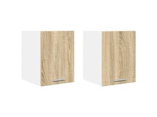 Lot de 2 armoires suspendues modernes rangement intérieur 30 x 31 x 40 cm en bois d'ingénierie blanc 02_0053166