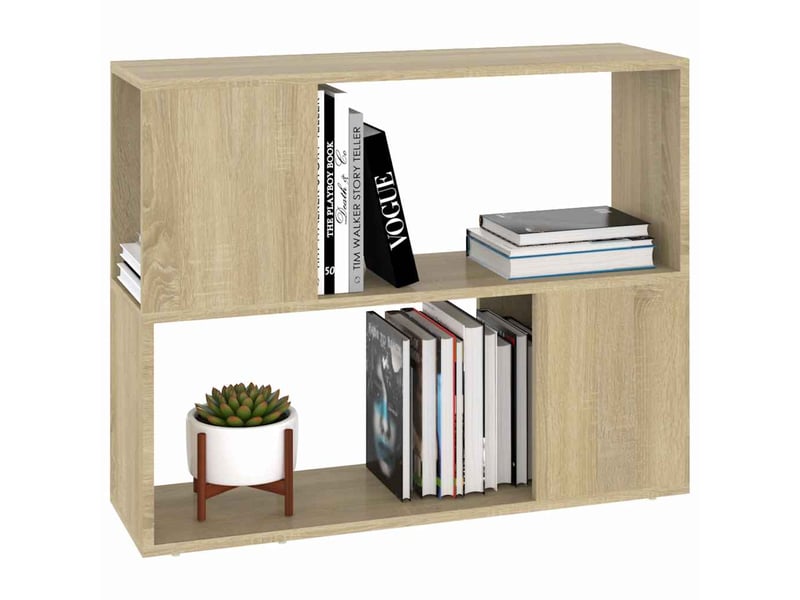  Meuble tv - banc tv - meuble de rangement chêne sonoma 80x24x63 cm bois d'ingénierie  - Conforama D