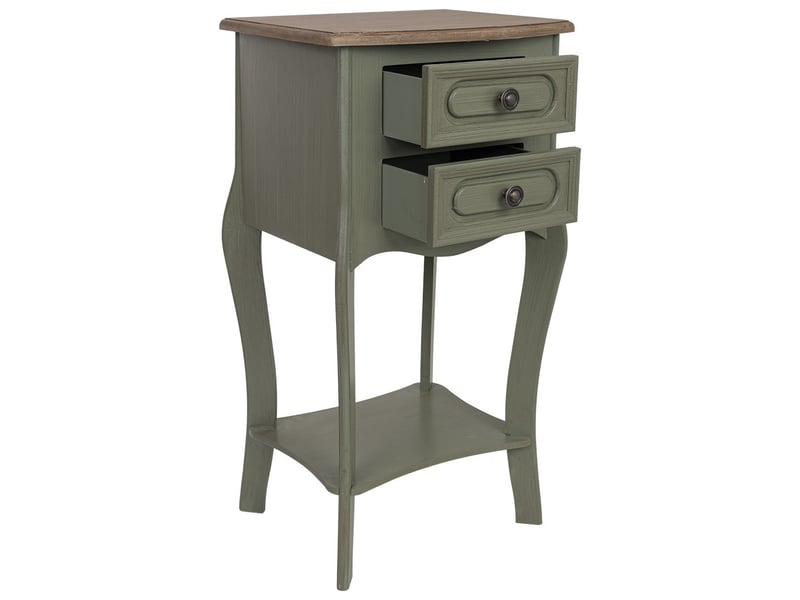 Table de chevet en bois vert 38x31,5x71 cm h  - Conforama E
