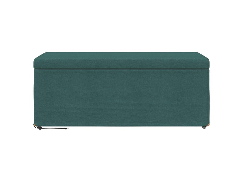  Tabouret bas, ottoman vert foncé 101x41x40 cm tissu et bois stratifié  - Conforama D