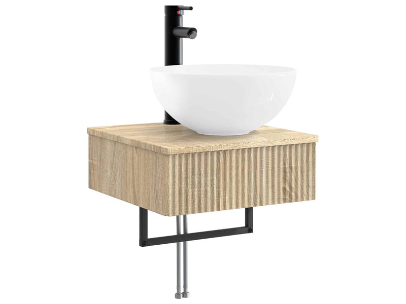  Basin de lavage mural, lavabo chêne sonoma 40x41x40.5 cm  - Conforama A