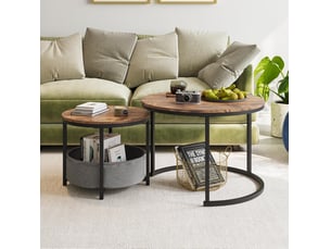 Table basse rond(e) coloris marron <strong>FLORAGRACE</strong> <strong></strong>