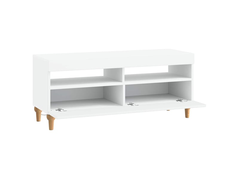  Meuble tv - banc tv - meuble de rangement led blanc bois d'ingénierie  - Conforama E