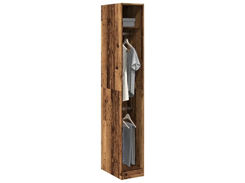  Garde-robe, armoire de rangement vieux bois 30x50x200 cm bois d'ingénierie shl93233  - Conforama B