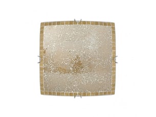 Fabrilamp tenor plafonnier carré mosaïque 2 x e27, verre ambré, 30 x 30 cm