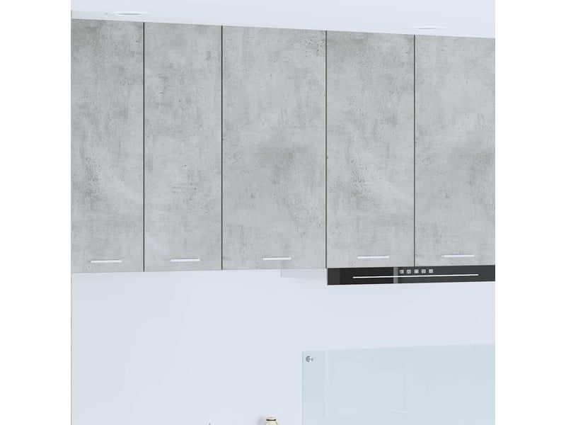 Meuble de rangement, armoire suspendue gris béton et blanc 40x31x80cm - Conforama B