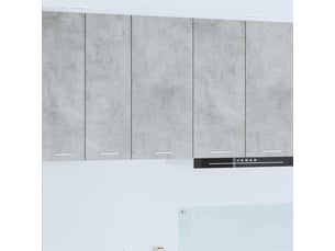 Meuble de rangement, armoire suspendue gris béton et blanc 40x31x80cm