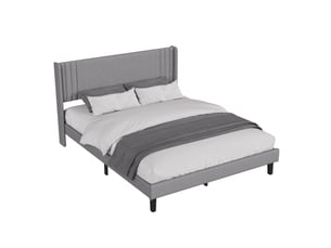 Lit coffre 160x200 cm <strong></strong>  <strong></strong> coloris gris