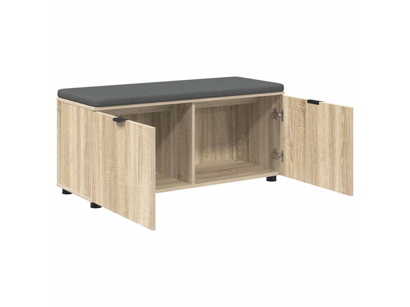  Banc d'entrée, banc interieur avec coussin chêne sonoma 100x38x46 cm shl48779  - Conforama E