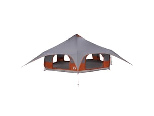 Tente de camping, tente familiale 18 personne gris et orange