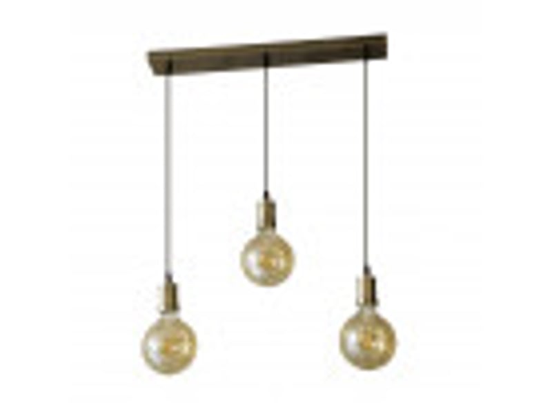  Fabrilamp celso, lampe, moderne, 3 x e27, ambrecuir, 33-113 x 64 x 13 cm 166793014 - Conforama B