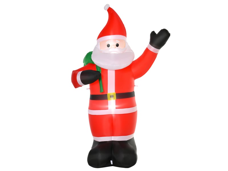  Père noël de 2,40 m de haut, avec éclairage led, décoration de jardin autogonflable  - Conforama B