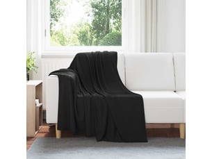 Plaid canapé noir 170x130 cm 0.33 kg polaire