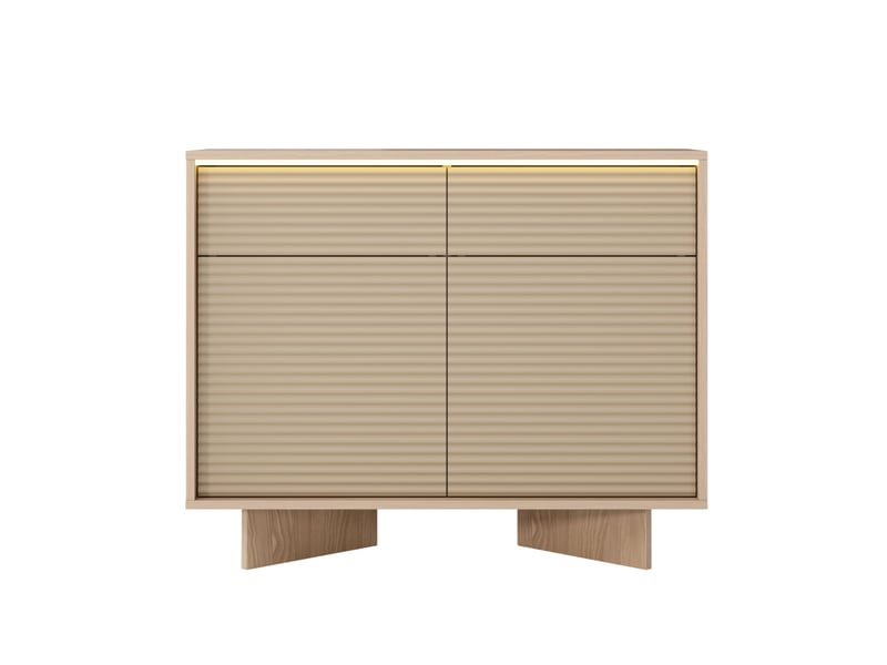  Gobi mini - commode 104 cm melaminé beige  - Conforama A