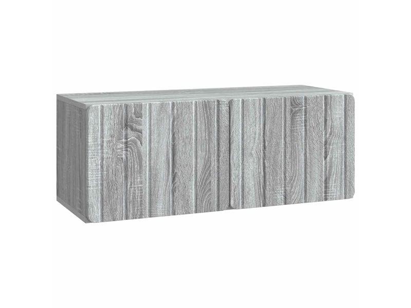  Meuble tv - banc tv - meuble de rangement mural 78,5 x 31 x 30 cm sonoma gris bois d'ingénierie  - Conforama A