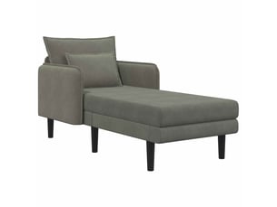 Fauteuil fixe VIDAXL Velours côtelé gris