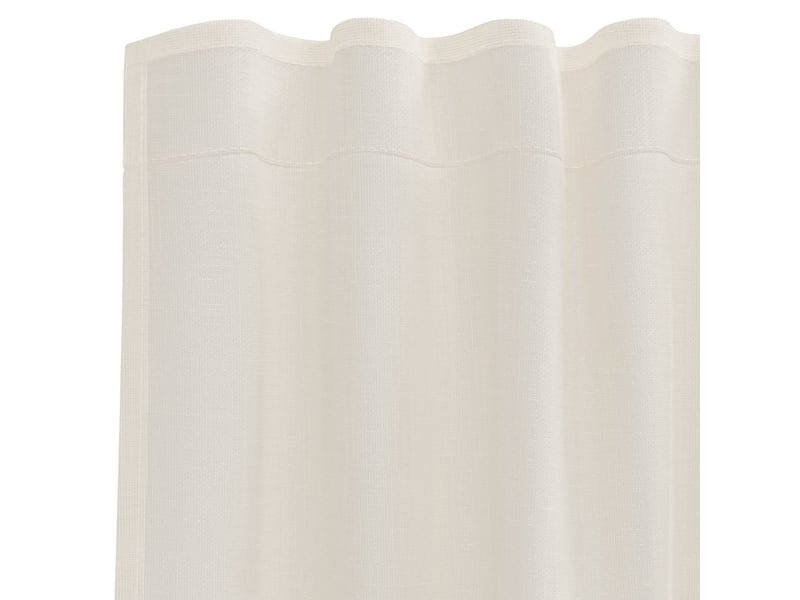 Lot de 2 rideaux en voile, voilages à œillets couleur crème cf44257  - Conforama E