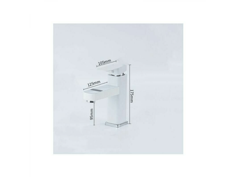 Robinet de lavabo à poignée unique, robinet de salle de bains en laiton pur, aérateur, robinet de lavabo de salle de bains blanc - Conforama C
