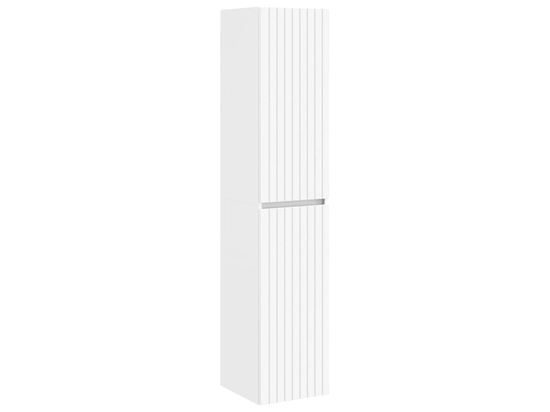  Cabinet salle de bain mural, meuble de rangement blanc 33x34.5x160 cm shl3356  - Conforama A