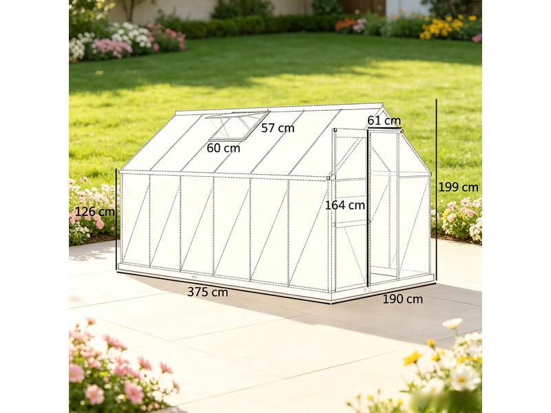 Serre de jardin pratique et robuste, serre tunnel walk-in - Conforama C