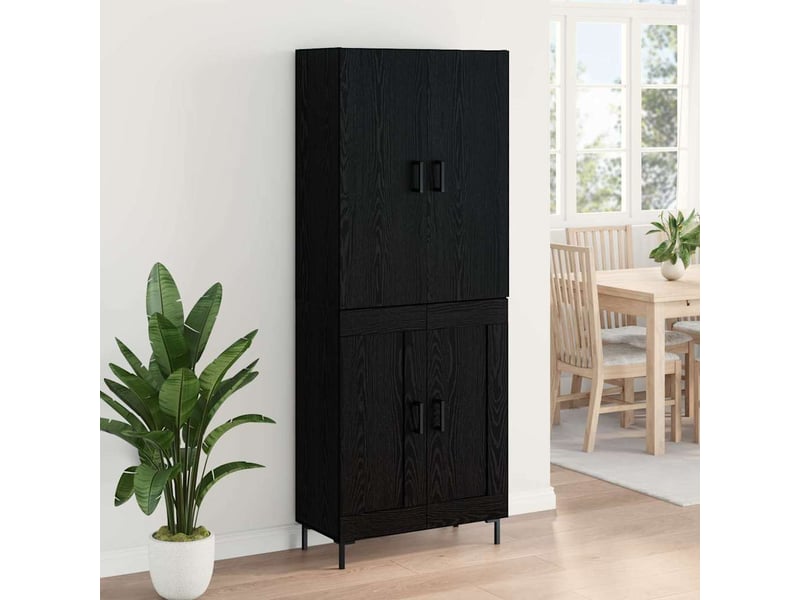  Buffet - haut armoire chêne noir 69,5 x 34 x 180 cm bois d'ingénierie  - Conforama D