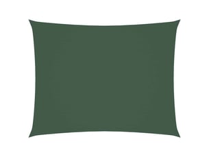 Voile de parasol - voile d'ombrage tissu oxford rectangulaire 4x6 m vert foncé
