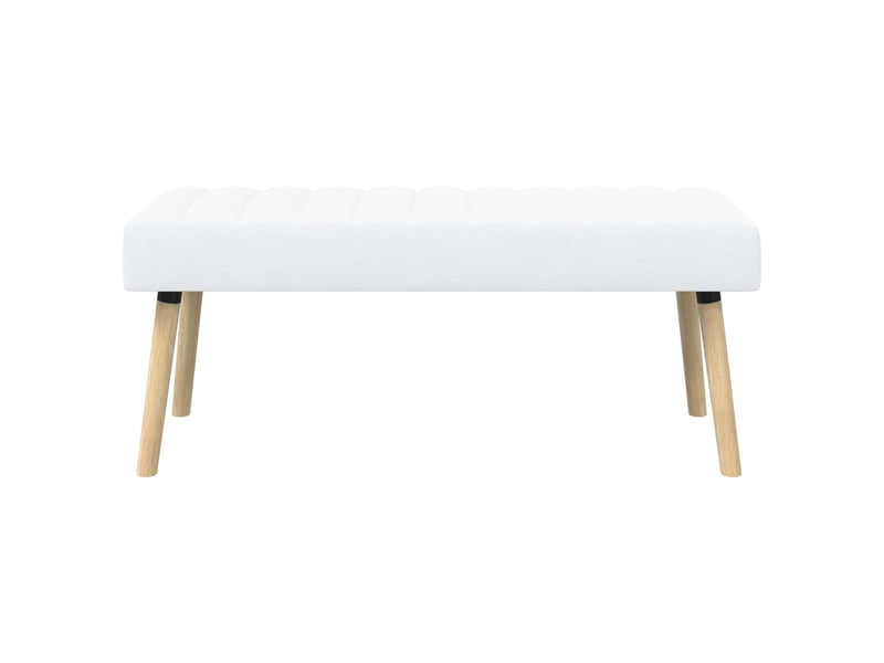  Banc chambre, banc de lit, banc capitonné canal blanc 110x40x46 cm tissu  - Conforama E