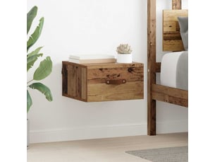 Table de chevet chambre, cabinet de chevet mural 35 x 35 x 20 cm bois d'ingénierie shl6627