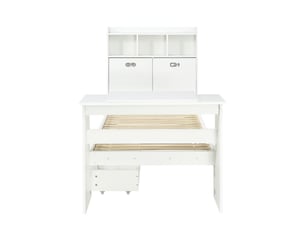 Lit avec rangement 90x200 cm <strong>HNCBB</strong>  <strong></strong> coloris blanc