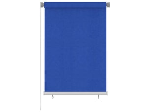 Store enrouleur, store roulant d'extérieur 105 (l) x 140 (h) cm bleu hdpe cf47295