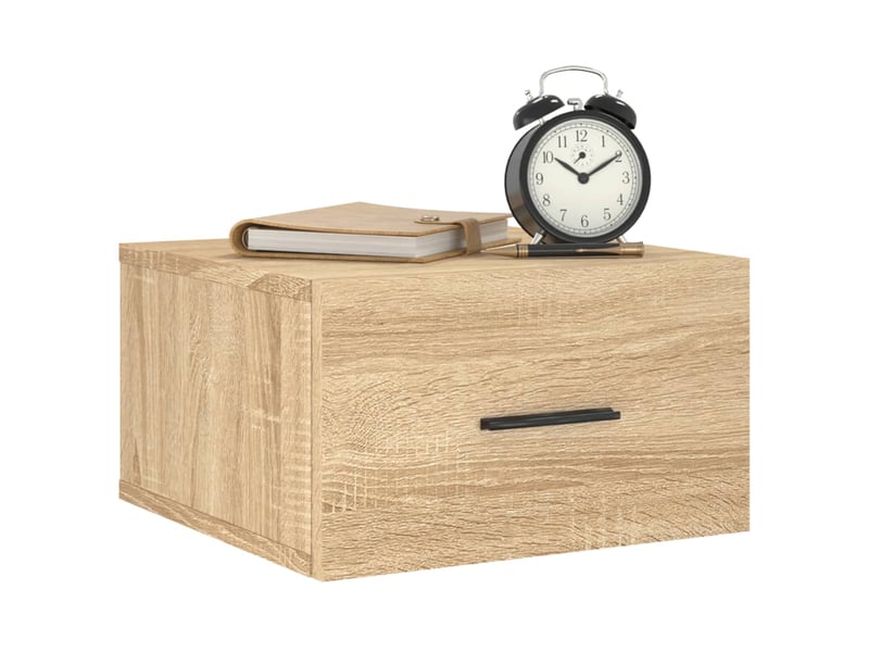  Table de chevet chanmbre, table d'appoint murale chêne sonoma 35x35x20 cm shl2416  - Conforama C