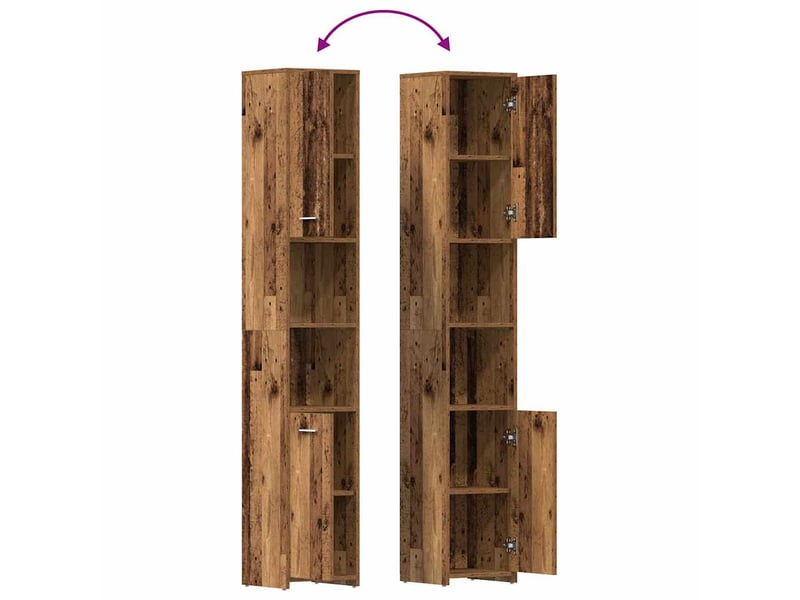  Ensemble de meubles salle de bain 4 pcs bois d'ingénierie cf63962  - Conforama E