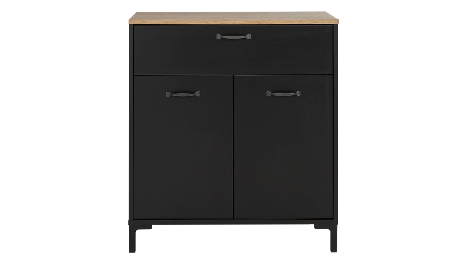 Desserte 2 portes MANCHESTER F5 coloris noir noir 90 Conforama