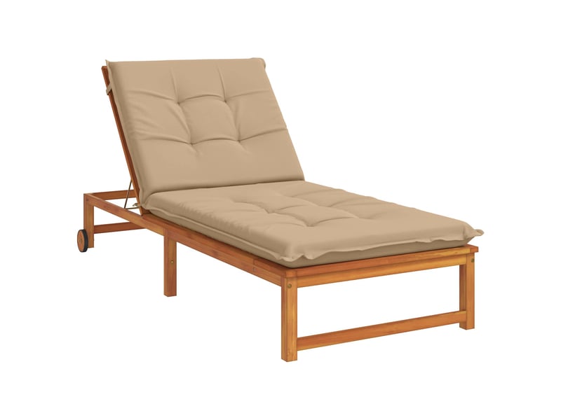  Coussin de transat, coussin pour bain de soleil gemert 100 % polyester sable 190 x 70 x 9 cm cf56199  - Conforama C
