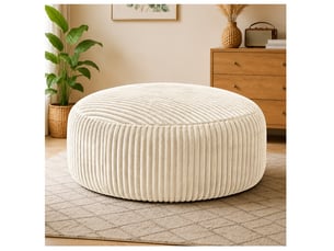 Fauteuil fixe <strong>MODENVIE</strong> <strong></strong> Velours côtelé blanc vendu A l'unité