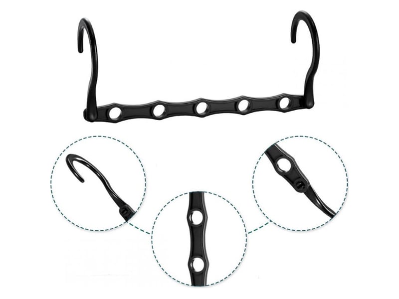 10 cintres multifonctions gain de place, avec crochet pivotant 360°, pour un rangement optimal de vos vêtements  - Conforama C