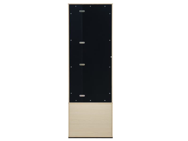  Meubles d'entrée avec banc rembourré, rangement à chaussures et 4 crochets en mdf, 61×35×179,5 cm, bois  - Conforama E
