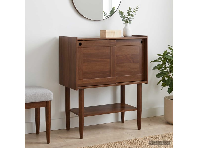  Table console, console d'entrée, meuble console bilbao caramel foncé 80 x 40 x 95 cm  - Conforama B