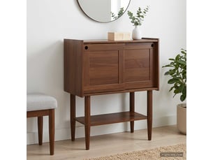 Table console, console d'entrée, meuble console bilbao caramel foncé 80 x 40 x 95 cm cf35486