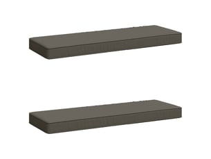 Lot de 2 coussins de banc, coussins d'assise vught 100 % polyester gris cf58462
