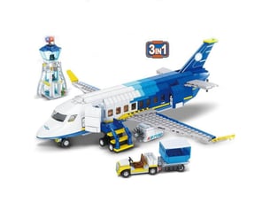 Jeu stem aéroport réaliste 3 en 1 713 pièces abs transformable