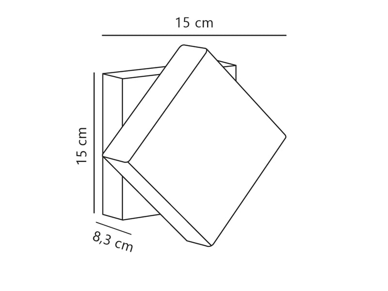  Applique murale extérieur carré, turn en aluminium noir, ip54, nordlux 2019061003 - Conforama E