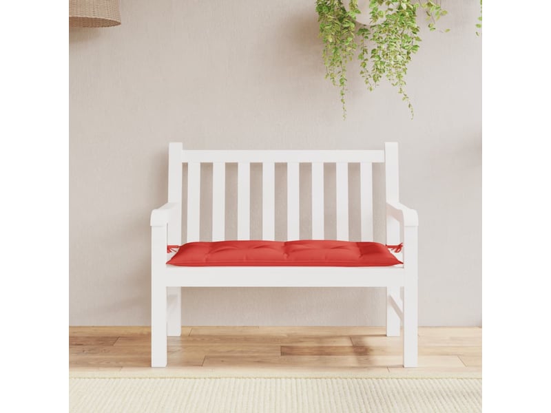  Coussin de banc de jardin, coussin d'assise rouge 100x50x7 cm tissu oxford cf52796  - Conforama C