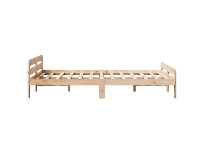  Lit double- lit adulte -  cadre de lit sans matelas 120x190 cm bois de pin massif  - Conforama D