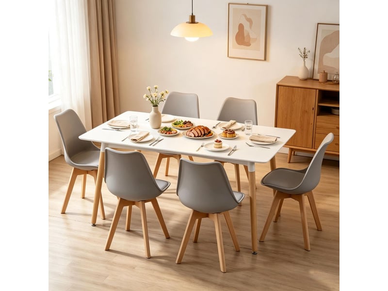  Chaise forme ergonomique fonctionnelle élégante 6 chaises  - Conforama B