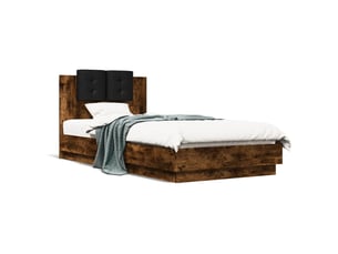Lit simple 100x200 cm    coloris marron